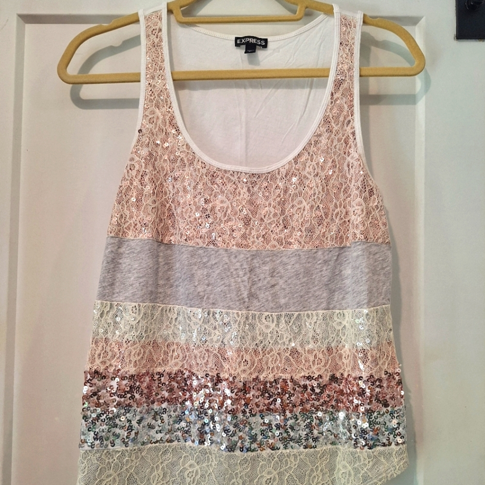 Express Sequin Tank Top